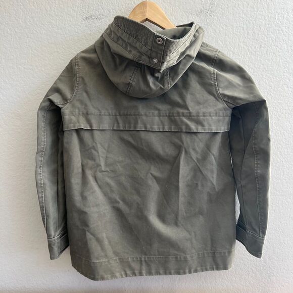 ABERCROMBIE & FITCH Green Waterproof Army Hooded Utility Rain Jacket Womens XS - Picture 4 of 11